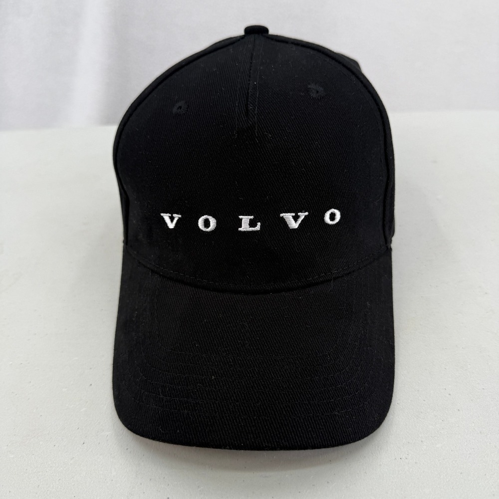Volvo Tommy Cap Mens OS Black 100% Organic Cotton Twill Embroidered Logo Hat